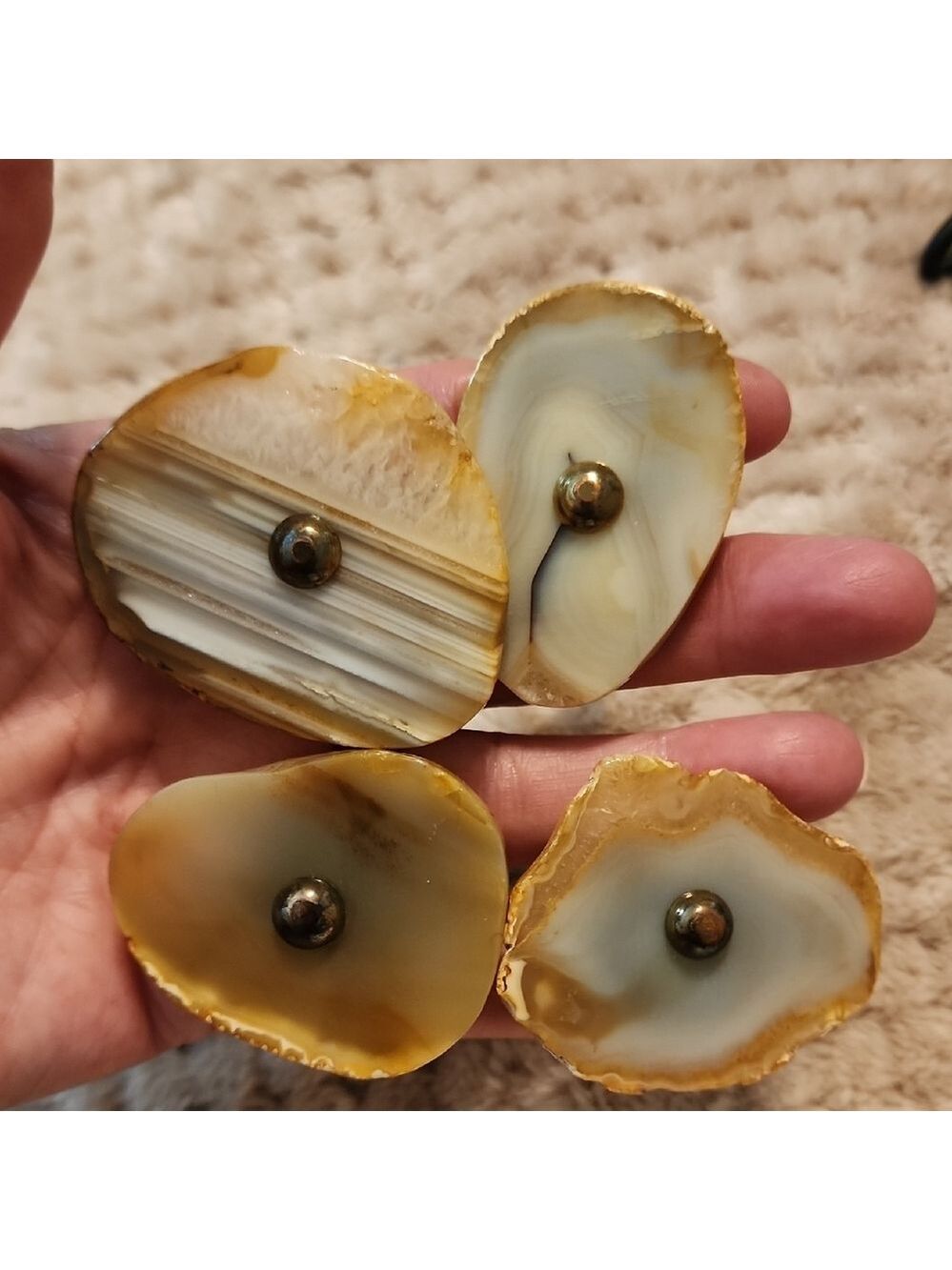 Natural Agate Stone Knobs Drawer - Picture 3 of 6